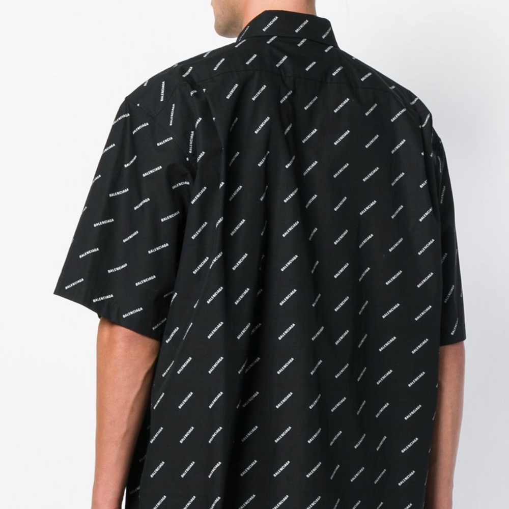 Balenciaga All-over logo poplin shirt size 37 - Picture 11 of 11